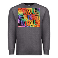 Charcoal Heather Pride love is love Premium Sweatshirt - FaDigitalArtStudio