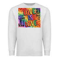 Oatmeal Heather Pride love is love Premium Sweatshirt - FaDigitalArtStudio