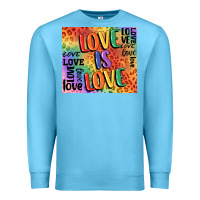 Ocean Blue Pride love is love Premium Sweatshirt - FaDigitalArtStudio