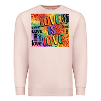Pale Pink Pride love is love Premium Sweatshirt - FaDigitalArtStudio