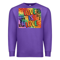 Purple Pride love is love Premium Sweatshirt - FaDigitalArtStudio