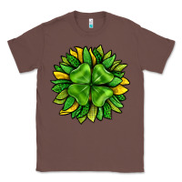 Chestnut St. Patricks Sunflower With Clover Classic Tee - BundleAndBundleShop