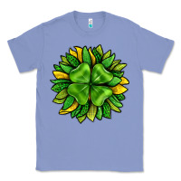 Colony Blue St. Patricks Sunflower With Clover Classic Tee - BundleAndBundleShop