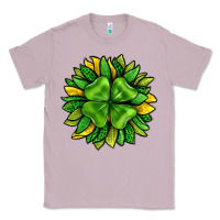 Lilac St. Patricks Sunflower With Clover Classic Tee - BundleAndBundleShop