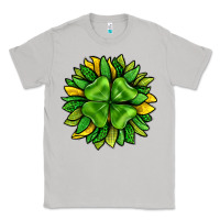 Moon Dust St. Patricks Sunflower With Clover Classic Tee - BundleAndBundleShop