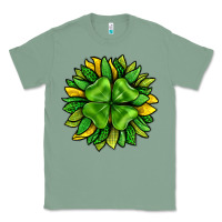 Sage St. Patricks Sunflower With Clover Classic Tee - BundleAndBundleShop