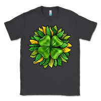 Smoke St. Patricks Sunflower With Clover Classic Tee - BundleAndBundleShop