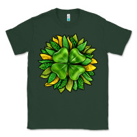 Sports Green St. Patricks Sunflower With Clover Classic Tee - BundleAndBundleShop