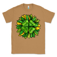 Toasted Coconut St. Patricks Sunflower With Clover Classic Tee - BundleAndBundleShop