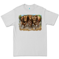 Dove Grey 3 red angus bulls Premium Tee - LillyAllenDesigns
