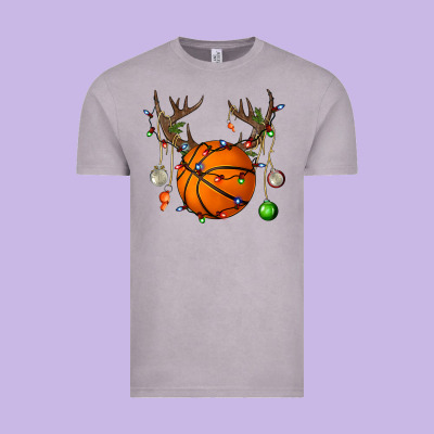 Basketball Horn Christmas Vintage Tee Designed By Bundleandbundleshop