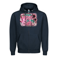 Navy i wear pink for my sister Zipper Hoodie - CowGirlArtShop