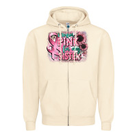 Sandshell i wear pink for my sister Zipper Hoodie - CowGirlArtShop