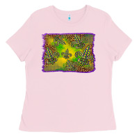 Bubblegum Pink mardi gras background Ladies Tee - BarkalooDesign