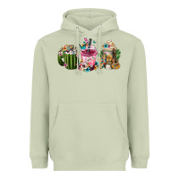 Matcha Mexican Day Of The Dead Coffee Cups Heavyweight Hoodie - FaDigitalArtStudio