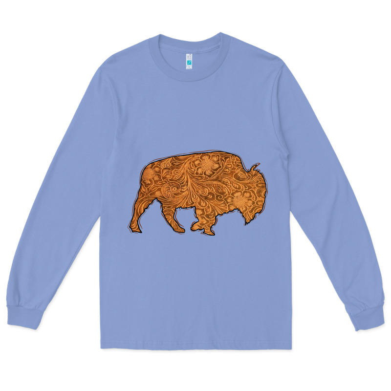 Western Vintage Bison Silhouette Long Sleeve Tee by Bettercallsaul | Teevron