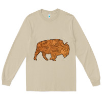 Mushroom Western Vintage Bison Silhouette Long Sleeve Tee - Bettercallsaul