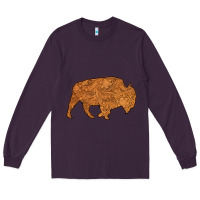 Plum Western Vintage Bison Silhouette Long Sleeve Tee - Bettercallsaul