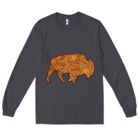 Smoke Western Vintage Bison Silhouette Long Sleeve Tee - Bettercallsaul