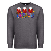 Charcoal Heather pride wine cups Premium Sweatshirt - FaDigitalArtStudio