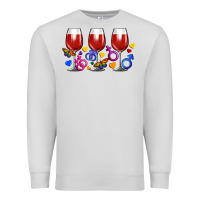 Dove Grey pride wine cups Premium Sweatshirt - FaDigitalArtStudio