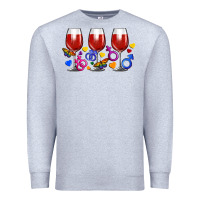 Heather Grey pride wine cups Premium Sweatshirt - FaDigitalArtStudio