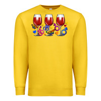 Lemon pride wine cups Premium Sweatshirt - FaDigitalArtStudio