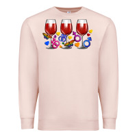 Pale Pink pride wine cups Premium Sweatshirt - FaDigitalArtStudio