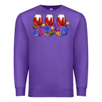 Purple pride wine cups Premium Sweatshirt - FaDigitalArtStudio