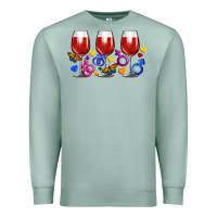 Seafoam pride wine cups Premium Sweatshirt - FaDigitalArtStudio