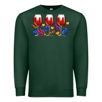 Sports Green pride wine cups Premium Sweatshirt - FaDigitalArtStudio