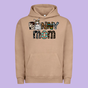 Bunny Mom Urban Hoodie Designed By Cowhidedigitalart