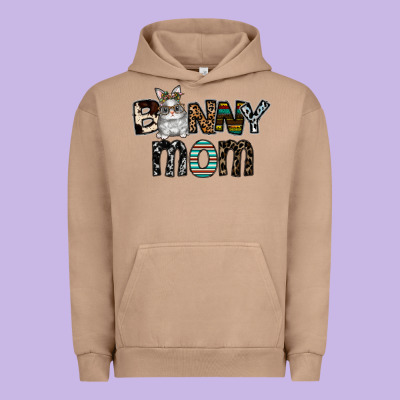 Bunny Mom Urban Hoodie Designed By Cowhidedigitalart
