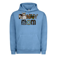Pigment Pebble Blue bunny mom Urban Hoodie - CowhideDigitalArt