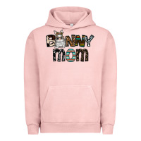Pigment Salmon bunny mom Urban Hoodie - CowhideDigitalArt