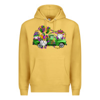Antique Gold mardi gras gnomes truck Premium Hoodie - OliviaCreatesArt