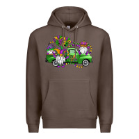 Coffee mardi gras gnomes truck Premium Hoodie - OliviaCreatesArt