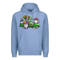 Colony Blue mardi gras gnomes truck Premium Hoodie - OliviaCreatesArt