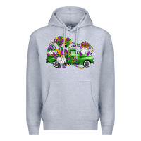 Heather Grey mardi gras gnomes truck Premium Hoodie - OliviaCreatesArt