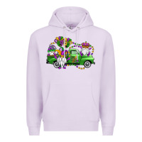 Lilac mardi gras gnomes truck Premium Hoodie - OliviaCreatesArt