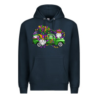 Navy mardi gras gnomes truck Premium Hoodie - OliviaCreatesArt