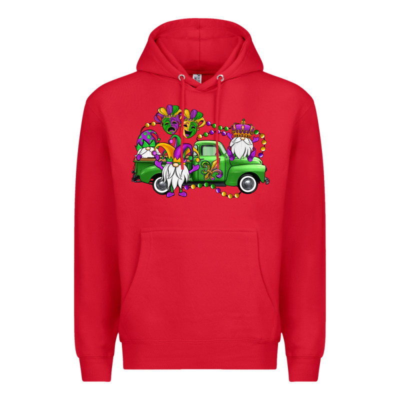 Mardi Gras Gnomes Truck Premium Hoodie by OliviaCreatesArt | Teevron