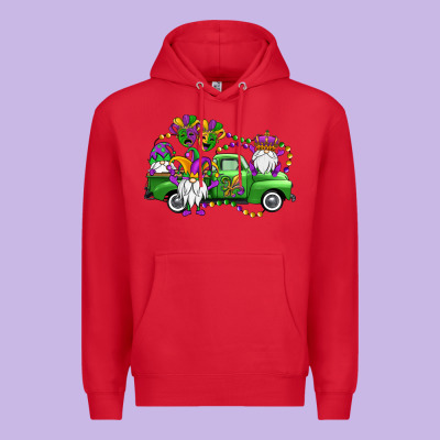 Mardi Gras Gnomes Truck Premium Hoodie Designed By Oliviacreatesart