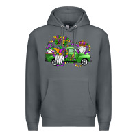 Rock mardi gras gnomes truck Premium Hoodie - OliviaCreatesArt