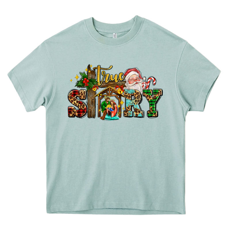 True Story Jesus And Mary Wıth Santa Heavy Core Tee by AdoDesignShop | Teevron