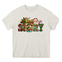 Cream true story jesus and mary wıth santa Heavy Core Tee - AdoDesignShop