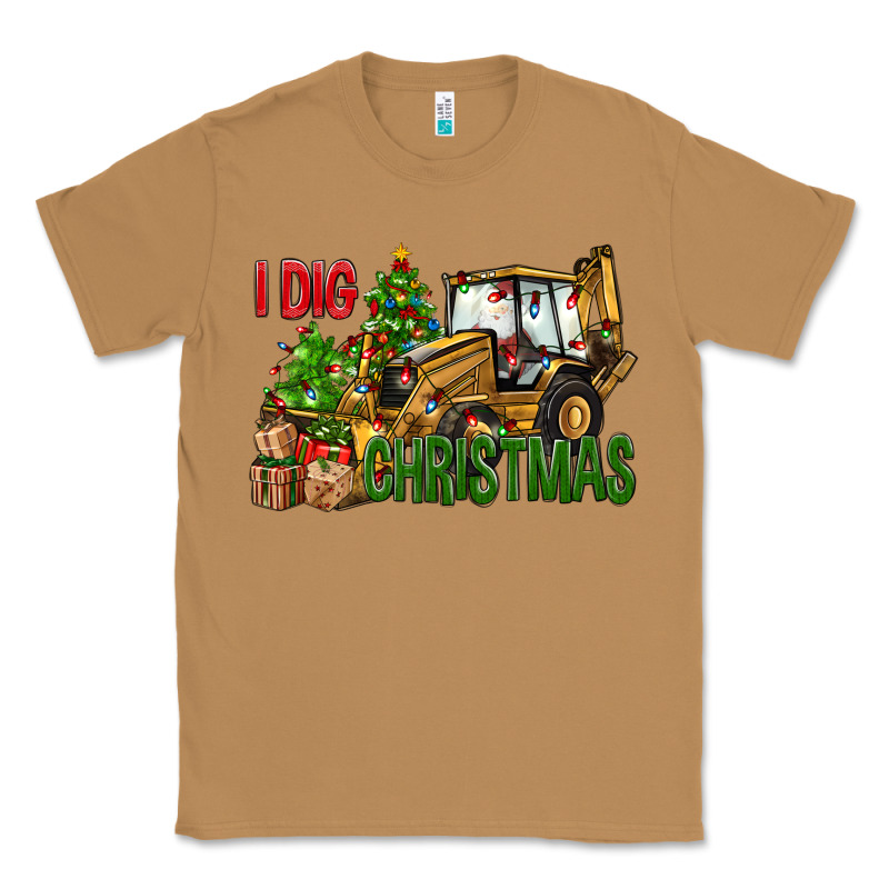 I Dig Christmas Backhoe Loader Classic Tee by BundleAndBundleShop | Teevron