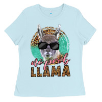 Baby Blue western no prob llama Ladies Tee - LillyAllenDesigns