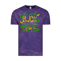 Cloud Purple Who Needs Luck When You're This Cute St. Patricks Vintage Tee - BundleAndBundleShop