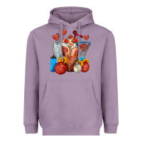 Lavender Basketball Sunflower Frappe Heavyweight Hoodie - FaDigitalArtStudio